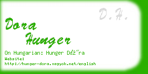 dora hunger business card